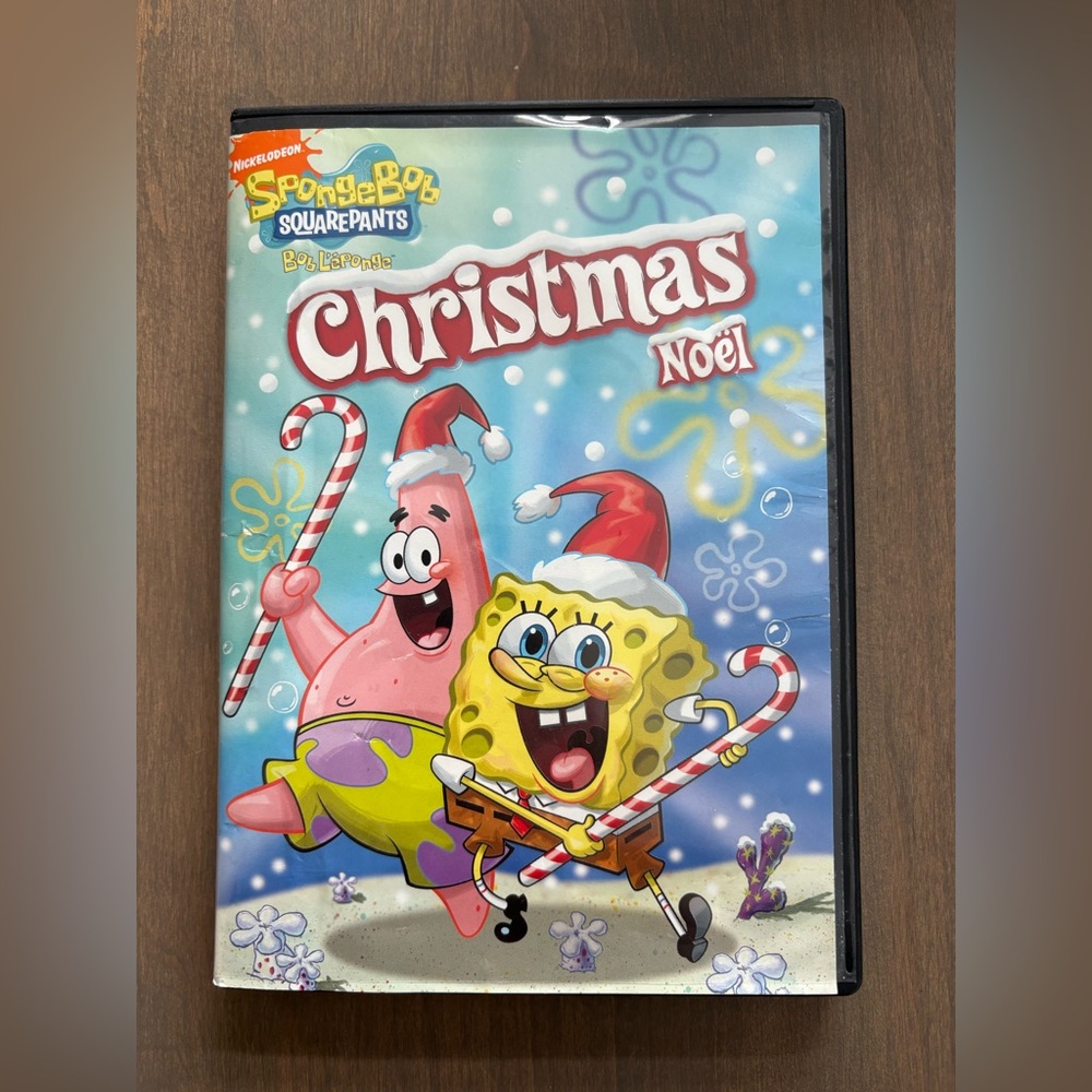 Nickelodeon SpongeBob SquarePants Christmas Noël DVD - Red, Yellow, Pink